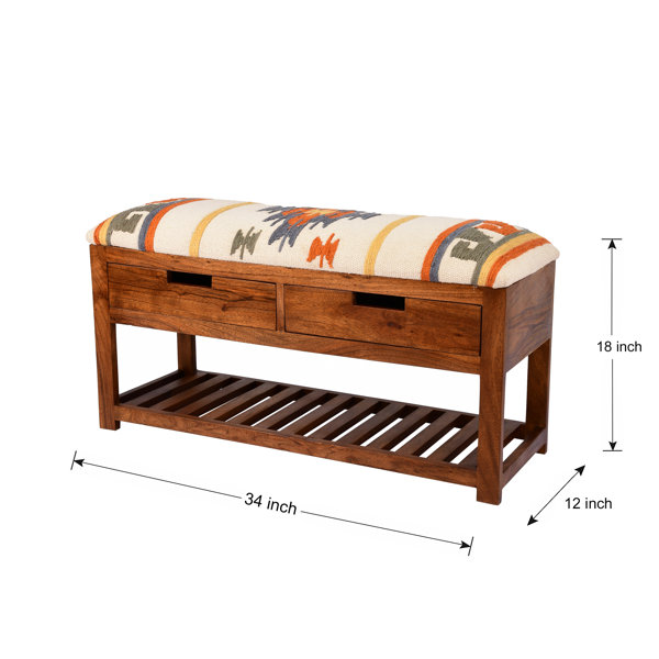 Mistana™ Vienna Solid Wood Drawer Storage Bench & Reviews Wayfair